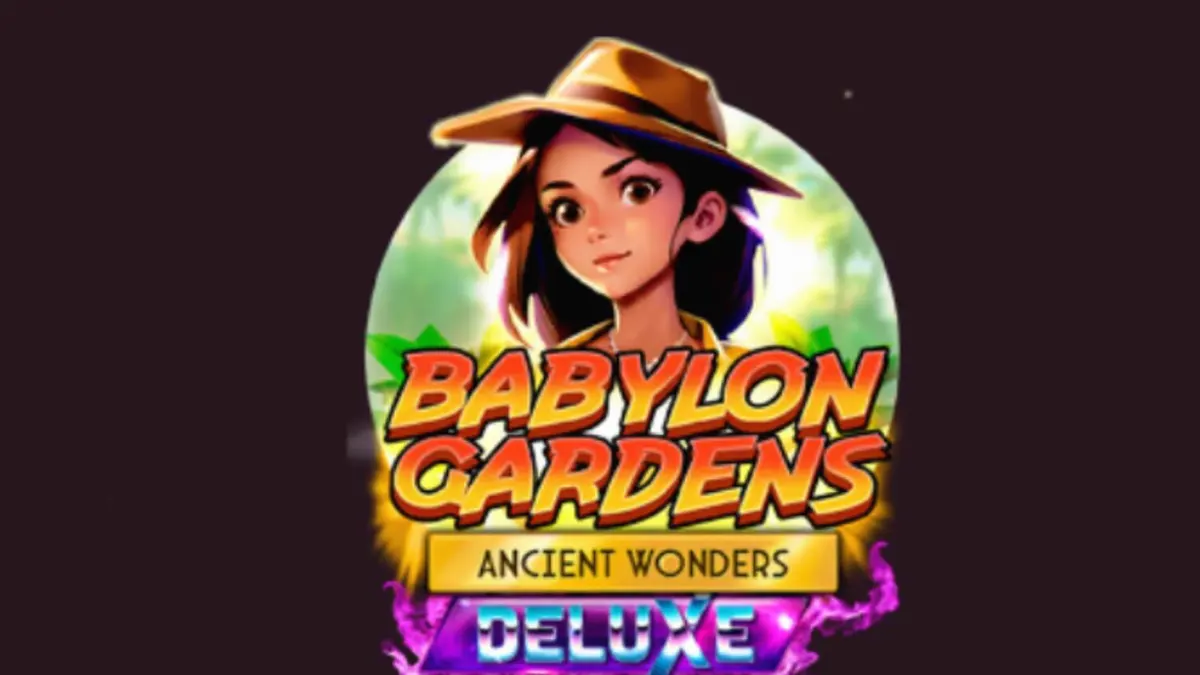 Tampilan visual slot Babylon Gardens Ancient Wonders Deluxe dengan tema peradaban kuno.